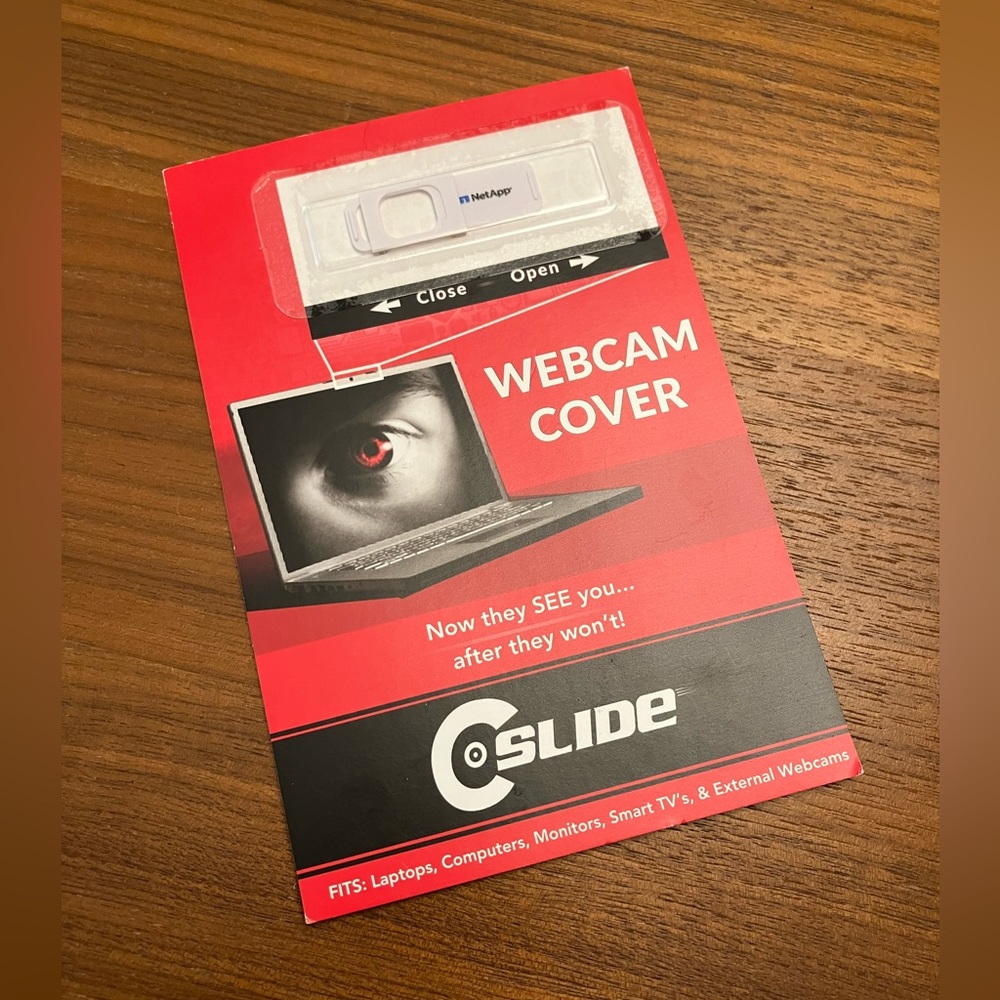 C-Slide Webcam Cover for Laptops, Computers, Monitors & External Webcams, White